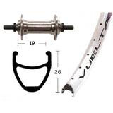 Front Wheel Winora Vuelta Airline 1 Solid Axle 100mm Matte Silver