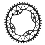 Absolute Black Oval Beach Racing 104 BCD 4-Bolt 1x Aluminium 44t Black Chainring